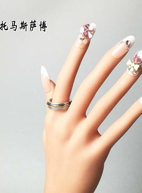 托马斯萨博金色纯银情侣礼物戒指