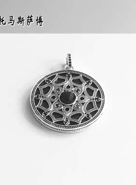 托马斯萨博黑色纯银复古饰品吊坠