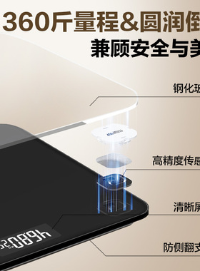 香山电子体重秤充电精准体脂秤