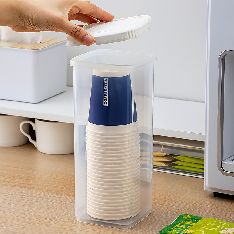 一次性杯子收纳盒桌面防尘置物架放纸杯神器水杯塑料杯专用存放盒,淘宝优惠券,粉丝福利购,淘宝优惠卷