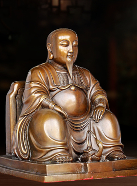 道家神像纯铜家居供奉办公室摆件