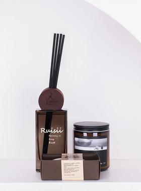 【美拉德色系】中古风样板房卫生间护肤品摆件浴室柜镜柜沐浴品