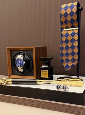 【入户玄关组合】样板房男士领带香水软装饰品组合摆件鞋拔实拍套