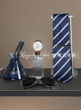 男士意式样板间衣帽间梳妆台托盘首饰套装全屋定制家居软装摆件