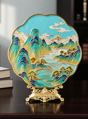 千里江山摆件乔迁新居礼物