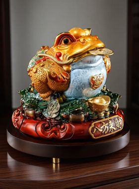 黄铜金蟾招财摆件办公室开业礼物