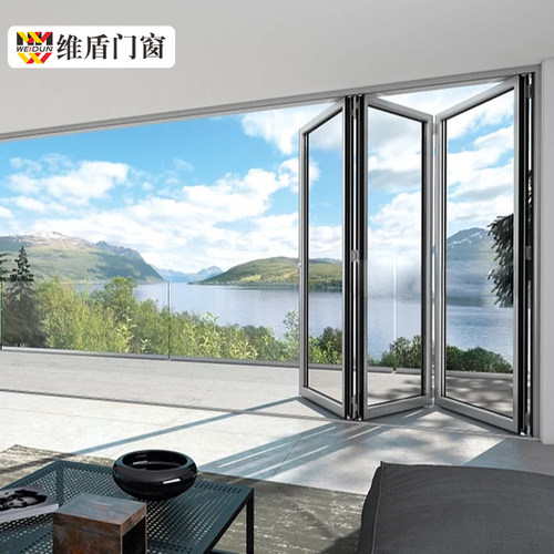 维盾庭院门 全景门推拉折叠门 隔热移门 断桥铝移门 三层玻璃移门 - 图0
