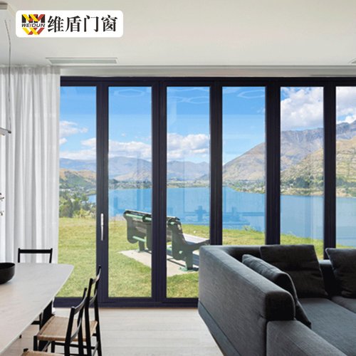 维盾庭院门 全景门推拉折叠门 隔热移门 断桥铝移门 三层玻璃移门 - 图2