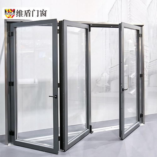 维盾庭院门 全景门推拉折叠门 隔热移门 断桥铝移门 三层玻璃移门 - 图1