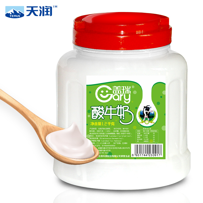 【加量不加价】新疆天润盖瑞酸奶大桶装润康方桶老酸奶风味1kg*2 - 图2