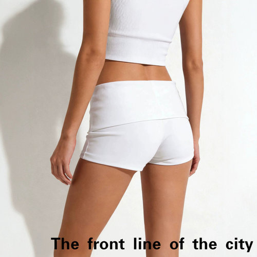 V-neck camisole women's slim fit short top克个性显瘦休闲短裤 - 图2
