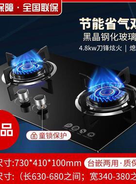 优迅燃气灶双灶家用煤气灶台式嵌入式猛火灶天然气液化气灶炉具。