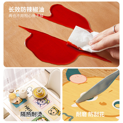 多巴胺透明软玻璃桌垫防水防油免洗桌布茶几桌面保护垫防烫耐高温 - 图2