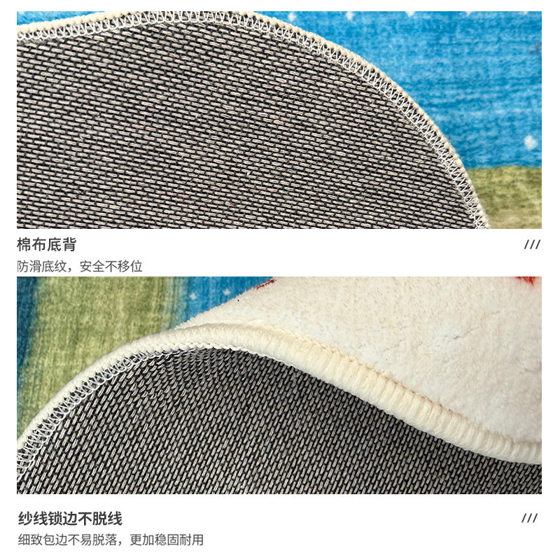 卧室床边地毯高级感童趣加厚专用主卧地垫房间儿童床边毯2026新款,淘宝优惠券,粉丝福利购,淘宝优惠卷