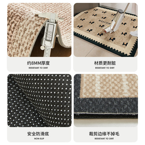 2026新款入户门地垫进门脚垫马年可裁剪地毯门垫定制客厅高级家用 - 图1