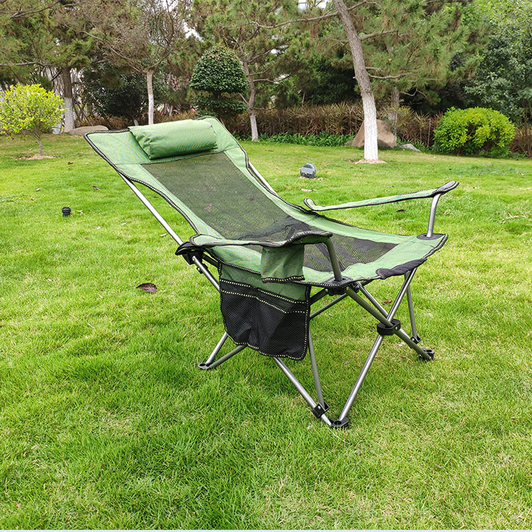 deck chair outdoor foldable beach camping fishing recliner - 图1
