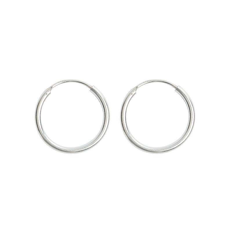 S925 sterling silver earring size ring earrings for men and - 图3