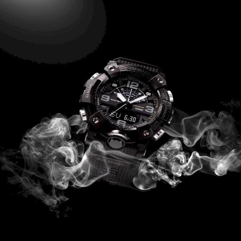 代购卡西欧男士腕表计步指南针气压计蓝牙连接碳纤维树脂带防水 - 图1