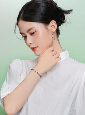 亚奴卡情侣手链女时尚饰品男士手串和田玉编织手链老婆女生新年生