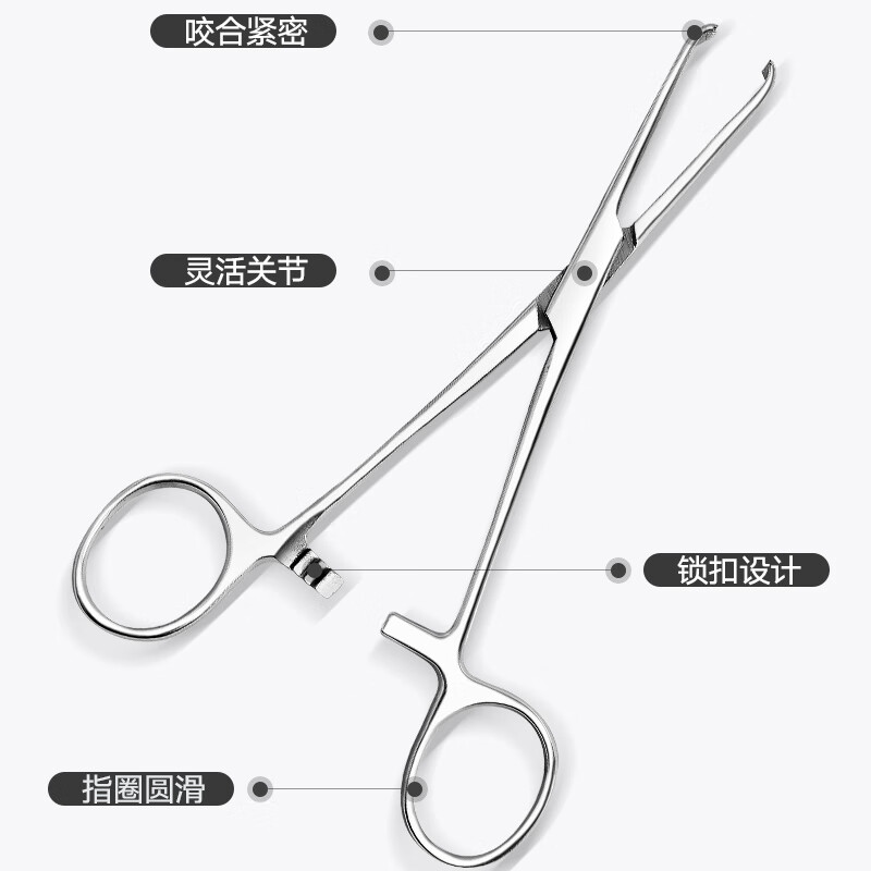 双鹿医用不锈钢组织钳外科手术钳医用钳组织夹持钳钳类手术器械-图0