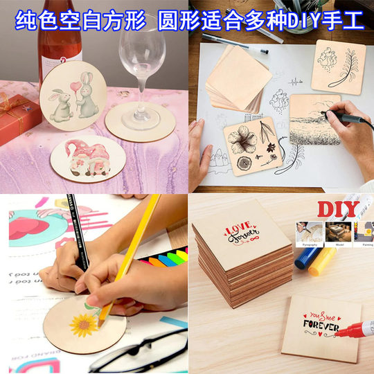 DIY kreatives handbemaltes rundes Graffiti-Holzbrett