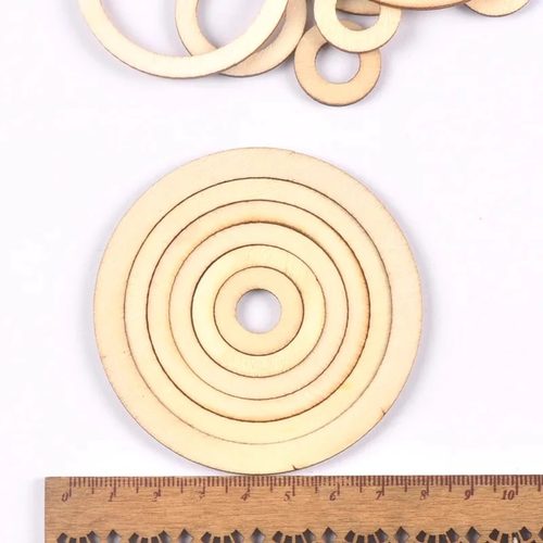 大圆圈圆环镂空圆形木片手工diy十字绣边框幼儿园环创装饰材料 - 图0