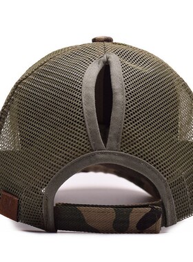 Ponytail Baseball CC Cap Women Snapback Camouflage Mesh hat