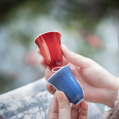 景德镇手绘小茶杯单杯闻香杯高档个人专用陶瓷品茗杯手工主人杯女 - 图3