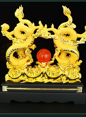 摆件客厅办公撒简吟树脂招财