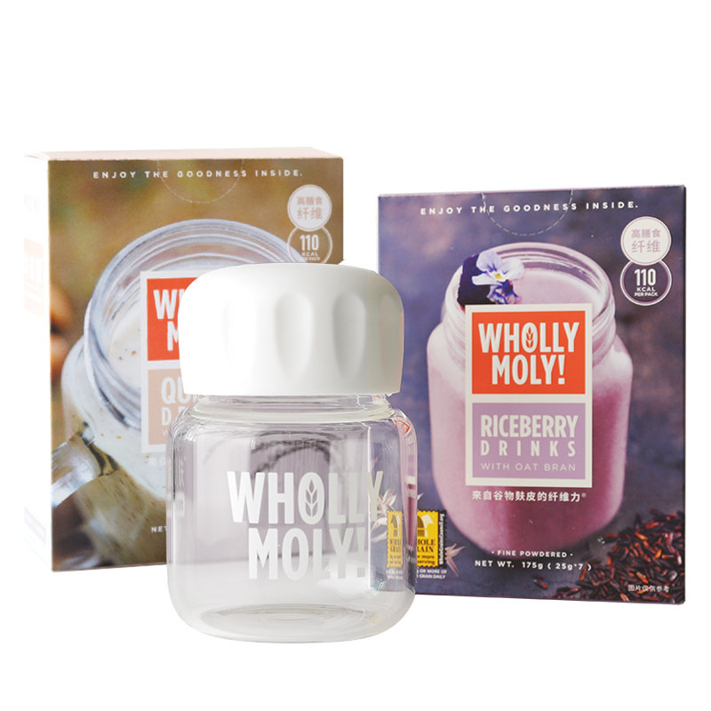【张新成推荐】好哩进口无蔗糖美莓米 whollymoly好哩冲饮麦片