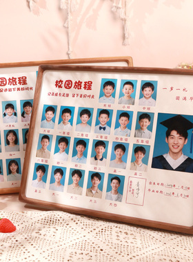 成长纪念相框从小班到大四毕业定制学生成长足迹相册毕业礼物定制