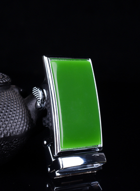 玉石匠新疆和田玉碧玉腰带扣头 霸气男款金镶玉皮带扣头随机发货