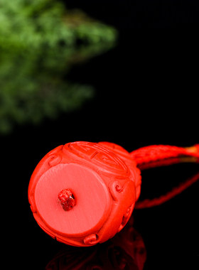 原矿朱砂莲花珠莲蓬佛手吊坠男女款挂件车挂本命年长款毛衣链