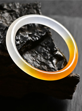 新疆和田白玉细圆条手镯 新款金丝玉a货女款玉镯戈壁玉少女玉镯子