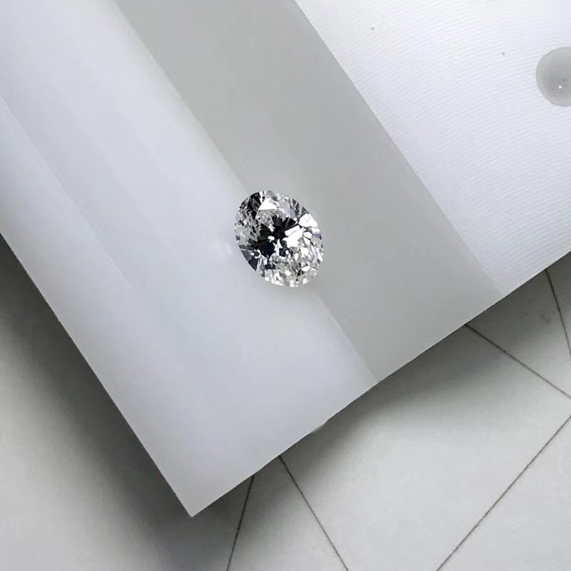 唐秋珠宝GIA1克拉VS E色椭圆形真钻石裸石18K金定制镶嵌首饰婚戒 - 图0