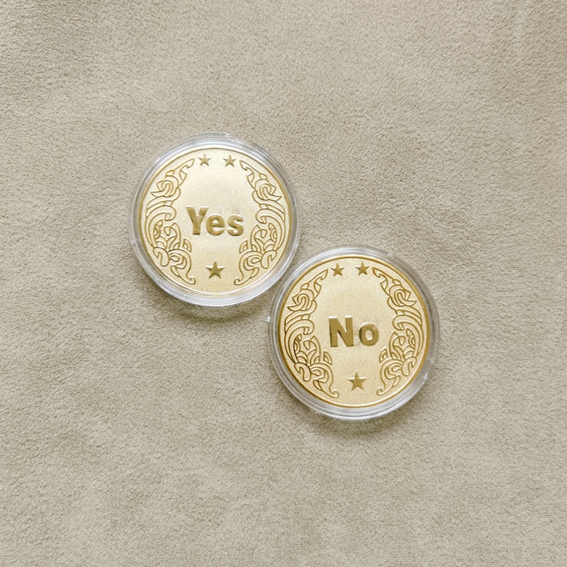 YES/NO决策币把玩幸运许愿币道具玩具创意礼品纪念币小众高级礼物 - 图0