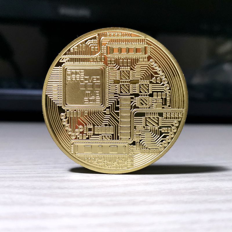 黄铜手工 Bitcoin 金币BTC美元 纯铜比特 纪念币硬币24K 真金 - 图2