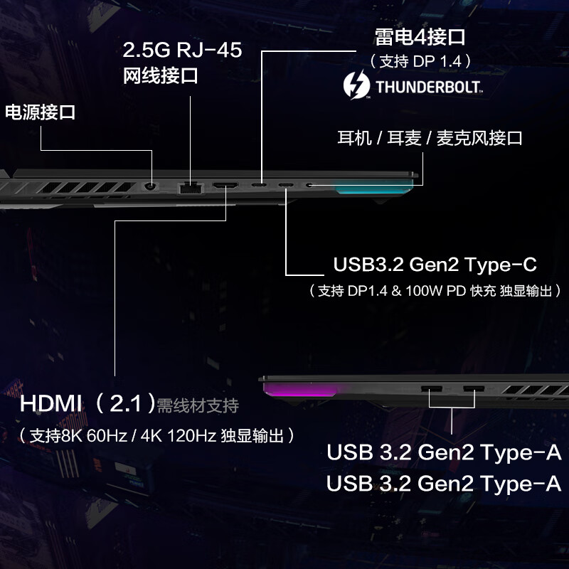 ROG枪神8Plus超竞版游戏本i9-14900HX 18英寸星云原画屏 电竞笔记本电脑4090独显 - 图2