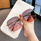 Брендовые модные ретро металлические солнцезащитные очки, коллекция 2022, в корейском стиле