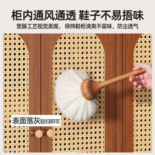 鞋架家用门口多层室内玄关入户门防尘透气楠竹鞋柜楼道简易收纳柜 - 图2