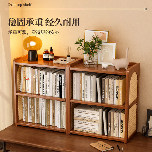 飘窗书架桌面置物架桌上窗台床头儿童小型绘本简易储物柜收纳柜子 - 图2