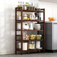 Storage rack multi-layer storage shelf floor-to-ceiling simple bamboo kitchen living room against the wall book goods sundries snack storage rack