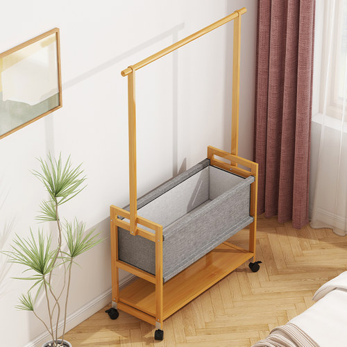 挂衣架衣帽架落地卧室床边晚上放衣服神器可移动置物架开放式衣柜 - 图2