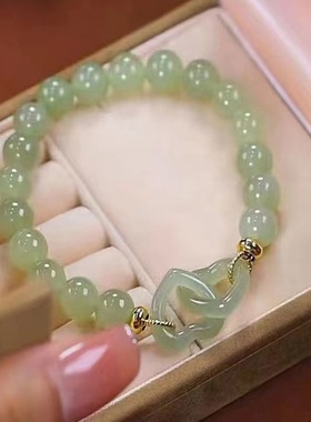 环环相扣手链女ins小众设计爱心平安扣手串女闺蜜生日礼物68