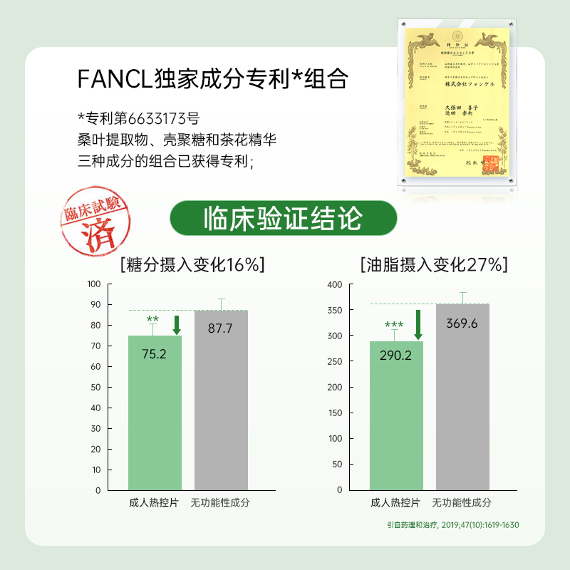 【送小样】FANCL成人热控片美体丸组合装左旋肉碱美体数字管理