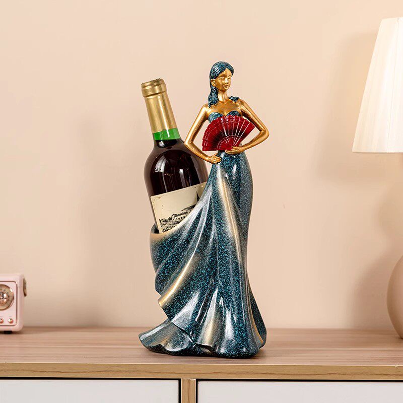 创意美女红酒架摆件酒柜装饰品欧式葡萄酒架现代简约客厅乔迁礼物,淘宝优惠券,粉丝福利购,淘宝优惠卷