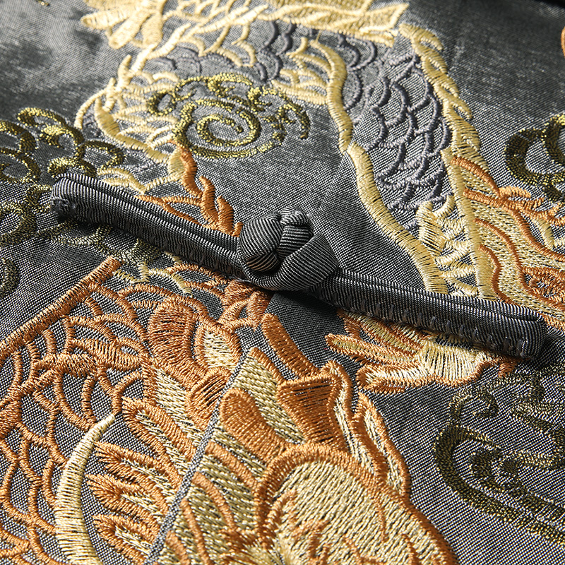 文笙服饰旗舰店老人唐装男长袖套装春秋中老年过寿生日衣服爷爷装中国风爸爸外套3