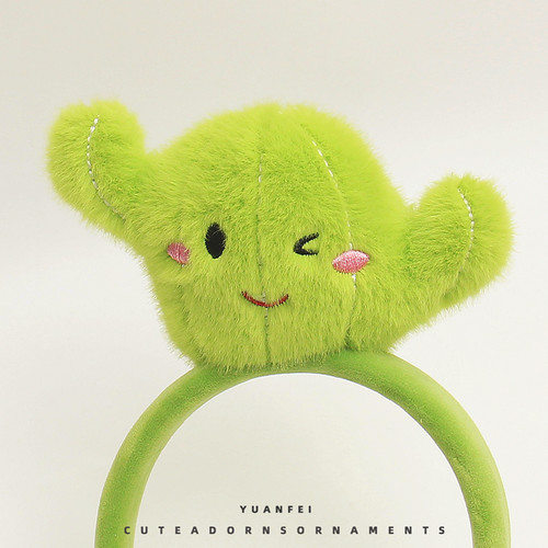 沙漠的小坚强~创意仙人掌发箍可爱头饰趣味植物头箍搞怪拍照发卡 - 图1