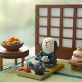 Японская хижина, ретро маленький кукольный домик, маленькая фигурка, татами