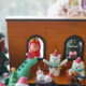 Christmas miniature doll wooden door